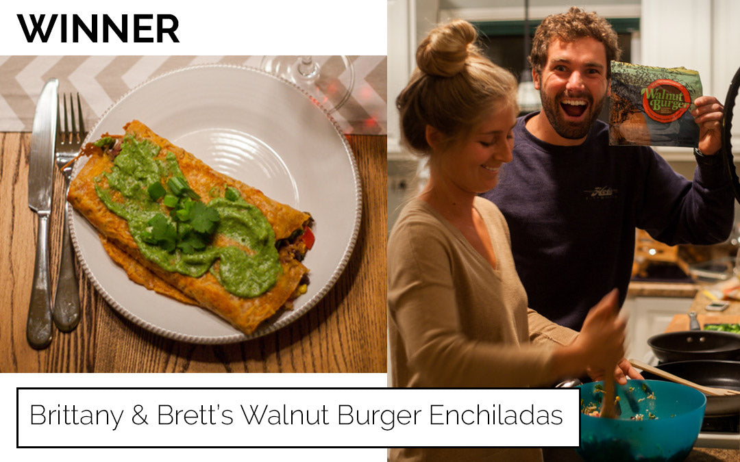 Walnut Burger Enchiladas